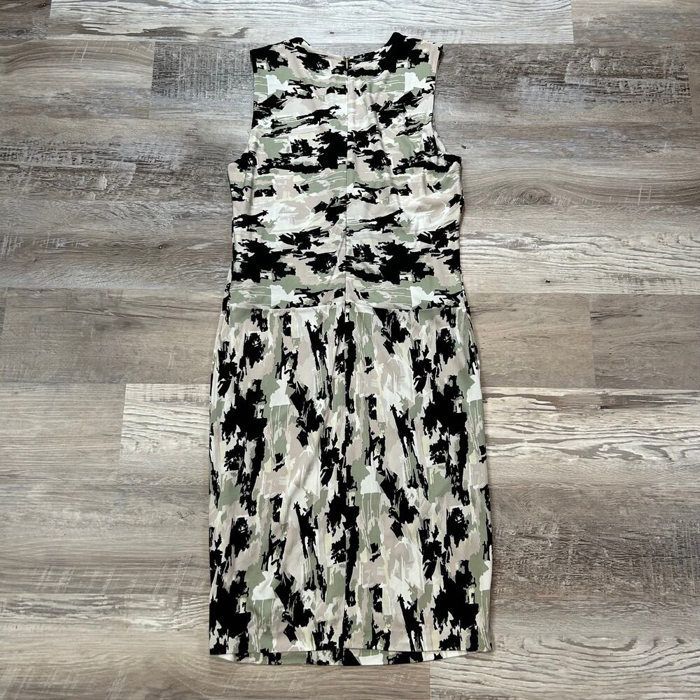 Hugo Boss Abstract Print Sheath Dress Office Siren Career Cocktail Workwear S